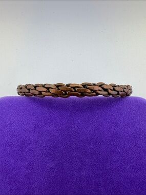 💛 Vintage Copper Braided Chain Bracelet
